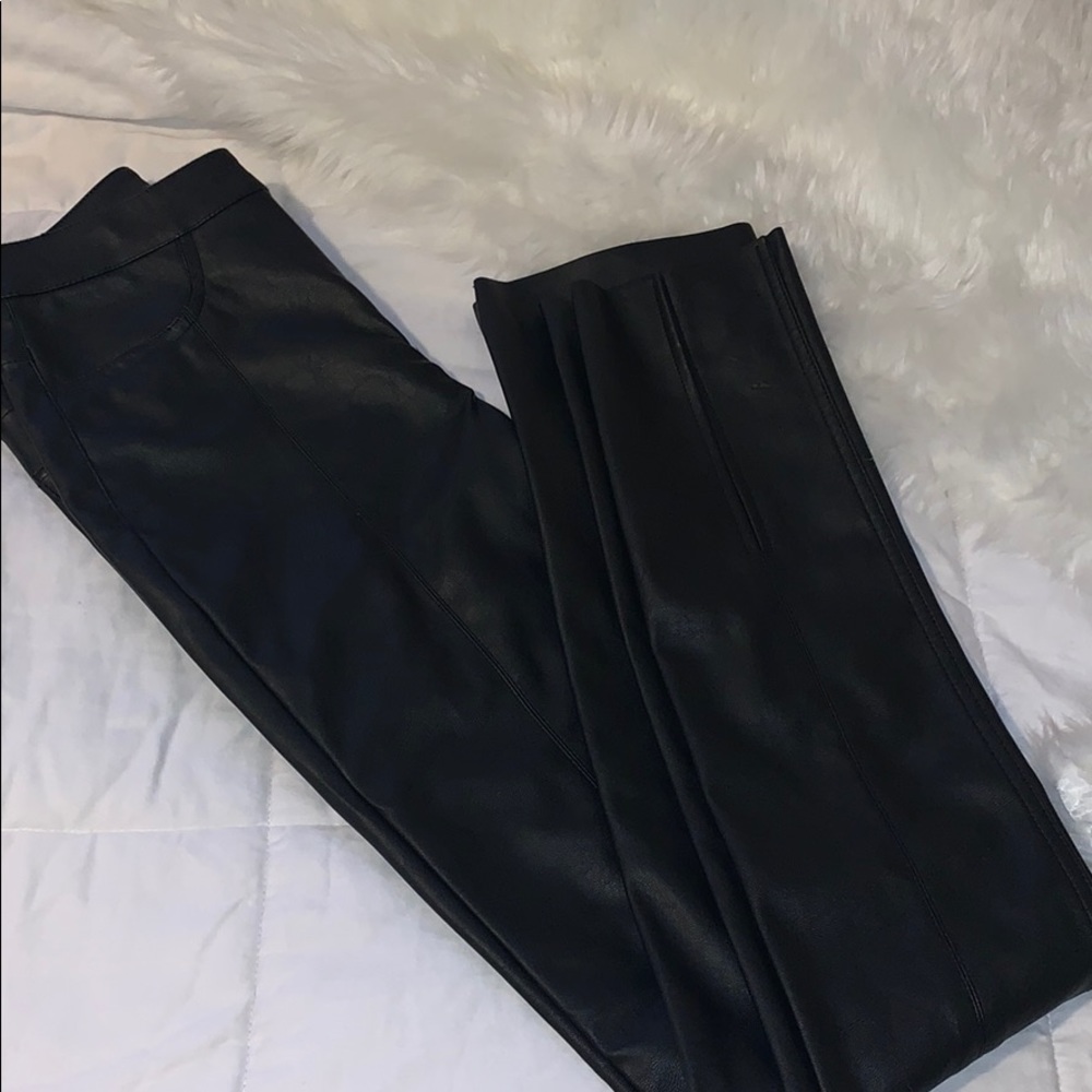 Black Faux leather Pants